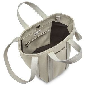 Balenciaga Cream and White Tote Bag